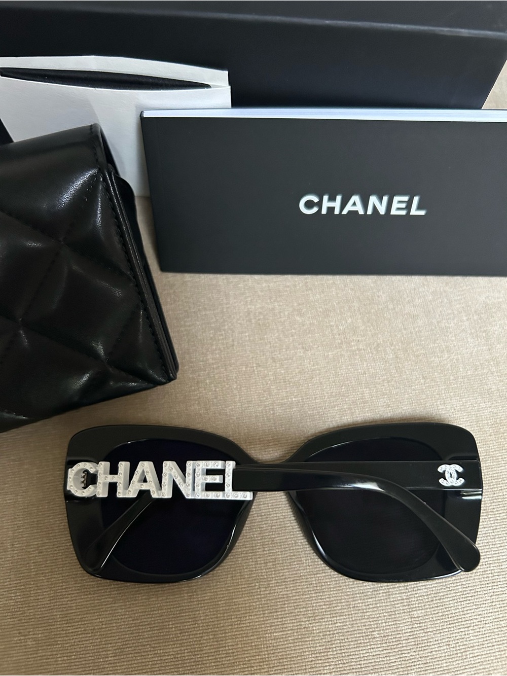 CHANEL Black Sunglasses